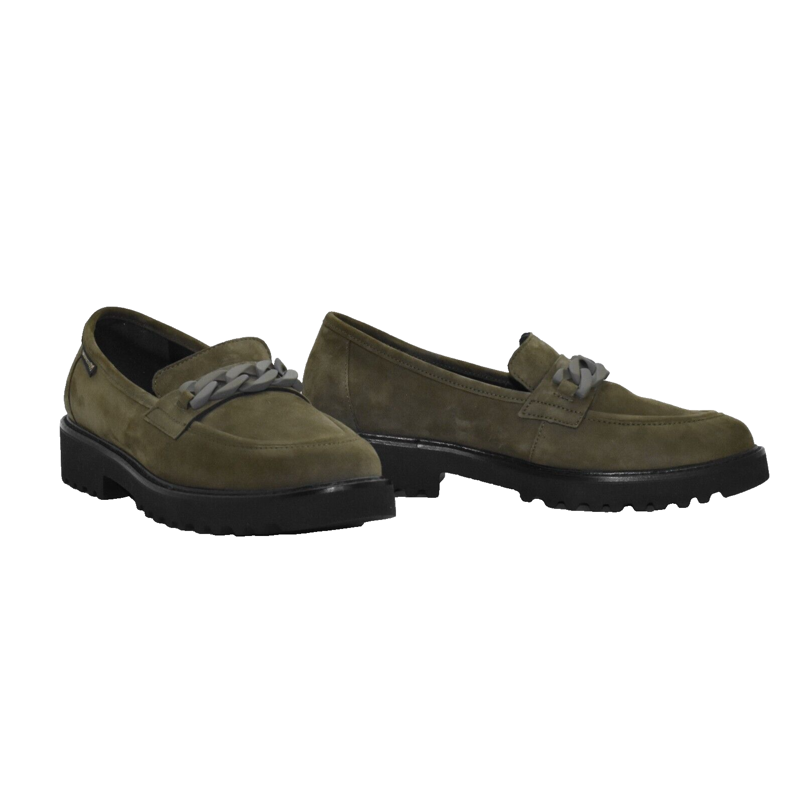 B0 Auth Mephisto Salka Loden Suede Chain Strap Lug Outsole Loafers Size 6.5 $369